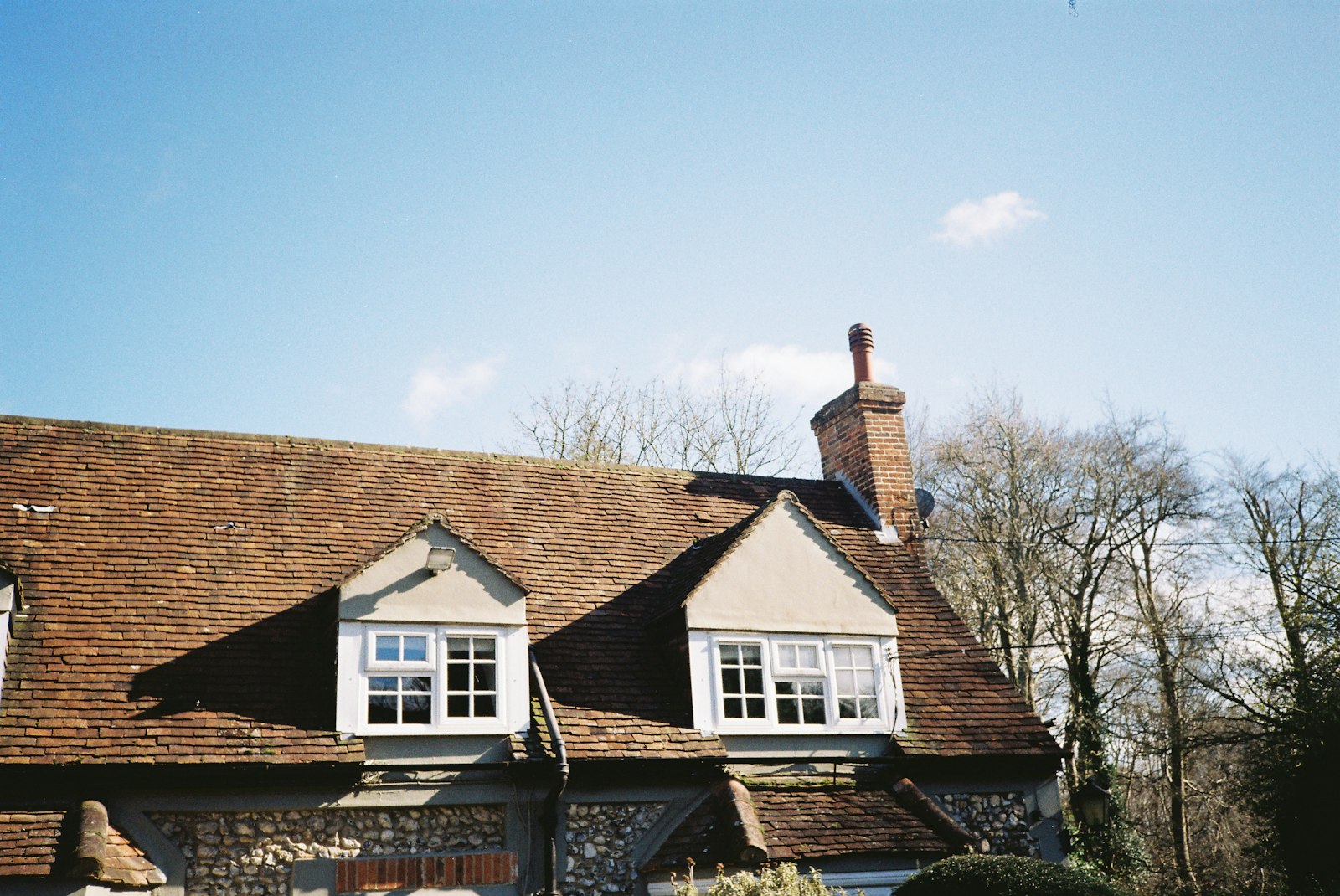 House roof with dormer windows