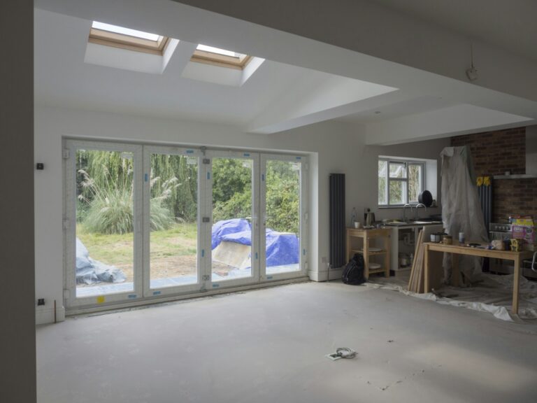 Rear extension with bi-fold doors and rooflights