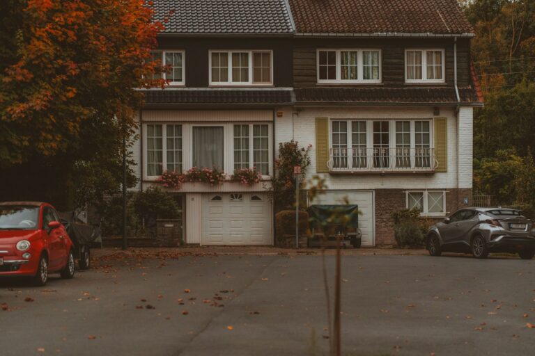 Suburban house with a side garage